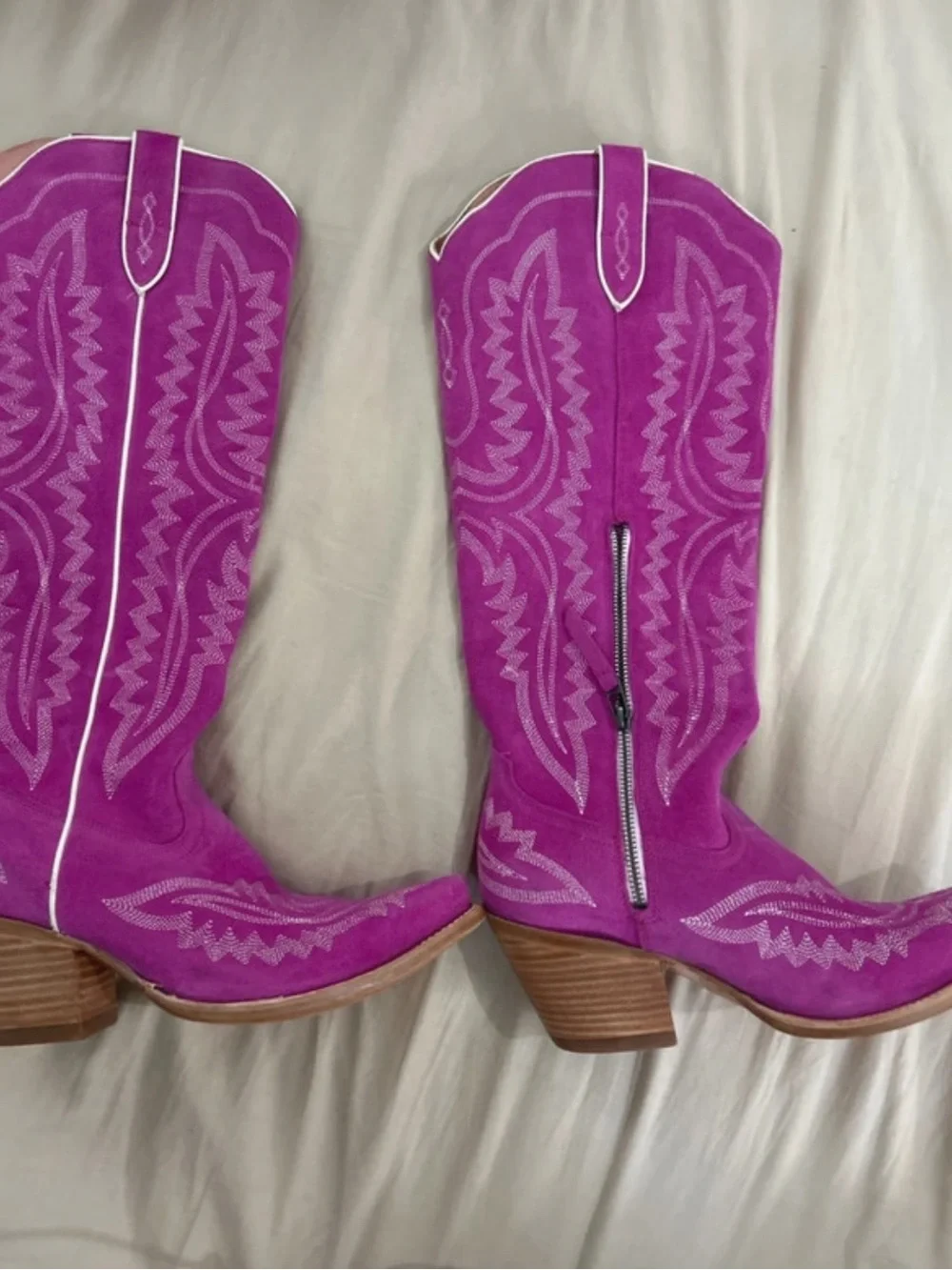 Discontinued Ariat Fuchsia Suede Over-the-Knee Western Boots